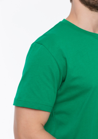 Зелёная футболка арт. 52 прямого кроя из 100% хлопка, 150 гр/м2, оптом | Мерч, униформа и текстиль для бизнеса  photo-7