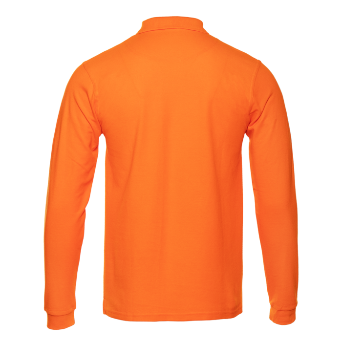 Рубашка поло мужская STAN длинный рукав хлопок/полиэстер 185, 04S, Оранжевый (28) фото-1