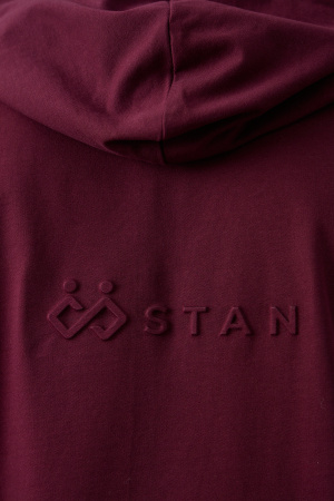 Бордовая толстовка на молнии STAN арт. 99, футер без начёса, 100% хлопок, 240 гр/м2  | Мерч, униформа и текстиль для бизнеса photo-19