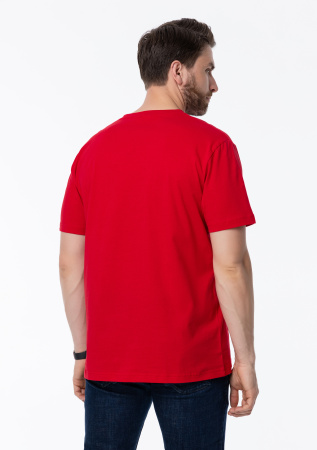 Красная футболка арт. 51 прямого кроя из 100% хлопка, 150 гр/м2, оптом | Мерч, униформа и текстиль для бизнеса  photo-6