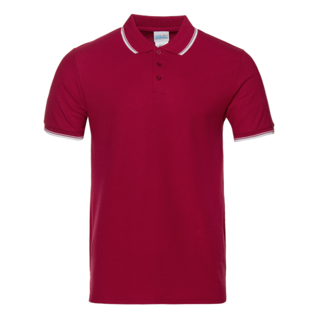 Рубашка поло мужская STAN с окантовкой хлопок/полиэстер 185, 04T, Бордовый (66) | Мерч, униформа и текстиль для бизнеса photo-0