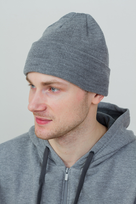 Шапка STAN акрил 115, Серый меланж (50) фото-4