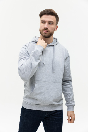 Худи унисекс STAN футер без начёса 260, 23, Серый меланж (50) | Мерч, униформа и текстиль для бизнеса photo-7