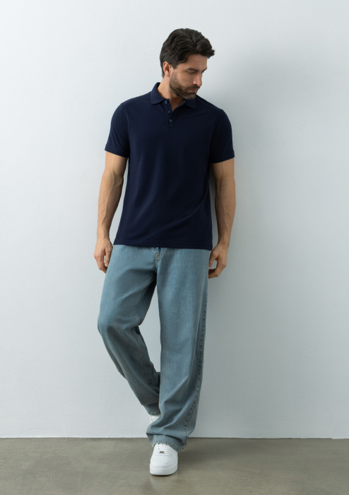 Рубашка поло унисекс STAN хлопок/полиэстер 185, 104, Т-синий (46) | Мерч, униформа и текстиль для бизнеса фото-3