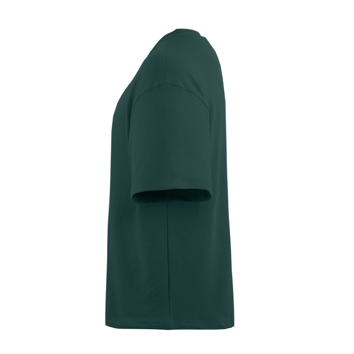 Темно-зеленая футболка арт. 40 оверсайз кроя, состав 65% хлопок 35% полиэстер, 260 гр/м2, оптом| Мерч, униформа и текстиль для бизнеса фото-2