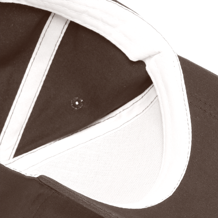 Темно-шоколадная бейсболка арт. 12, 5 клиньев из 100% хлопка, 260 гр/м2, оптом | Мерч, униформа и текстиль для бизнеса  photo-4