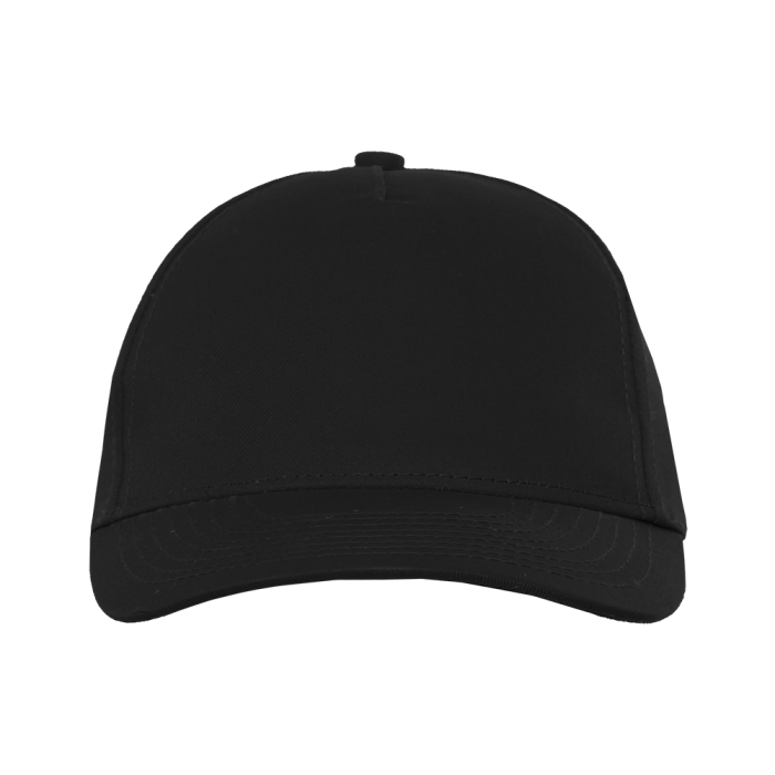 Черная детская бейсболка арт. 10J, 5 клиньев из 100% хлопка, 150 гр/м2, оптом | Мерч, униформа и текстиль для бизнеса фото-2