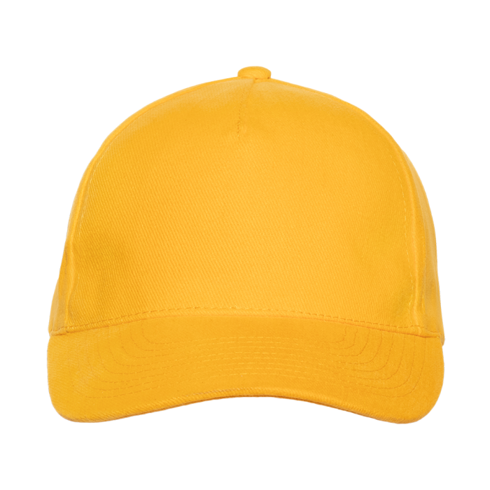 Желтая бейсболка арт. 03, 5 клиньев из 100% хлопка, 280 гр/м2, оптом | Мерч, униформа и текстиль для бизнеса  фото-3