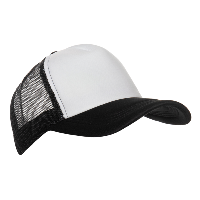 Белая бейсболка с сеткой арт. 33, 5 клиньев из 100% полиэстера | Мерч, униформа и текстиль для бизнеса  фото-0