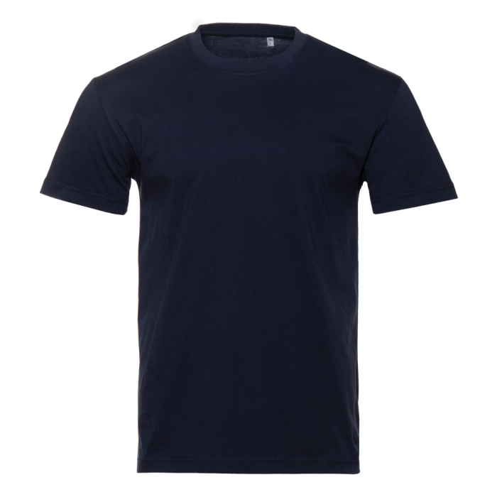 Тёмно-синяя футболка арт. 51 прямого кроя из 100% хлопка, 150 гр/м2, оптом | Мерч, униформа и текстиль для бизнеса  фото-0