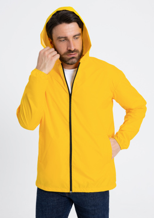Желтая однотонная ветровка арт. 59, 100% полиэстер, Dewspo 210T – оптом | Мерч, униформа и текстиль для бизнеса photo-6