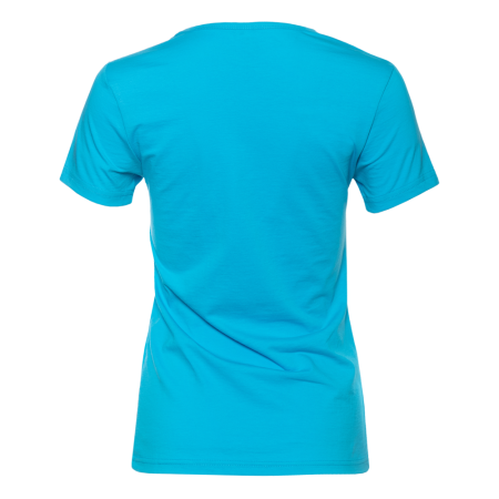 Женская бирюзовая футболка арт. 02W приталенного силуэта из 100% хлопка, 150 гр/м2, оптом | Мерч, униформа и текстиль для бизнеса 
 photo-1