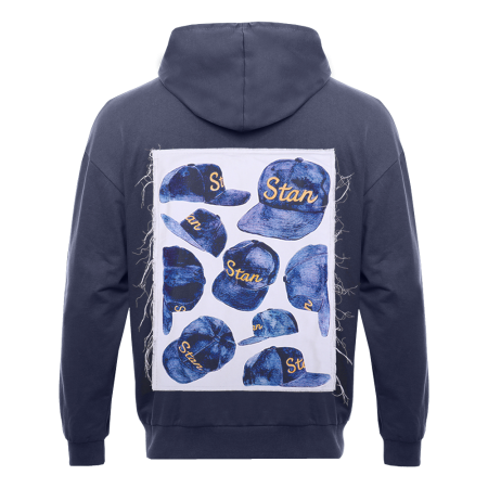 Серая толстовка оверсайз кроя арт. 100 из 100% хлопка (верх) и 100% полиэстера (подклад), 320 гр/м2, оптом | Мерч, униформа и текстиль для бизнеса  photo-8