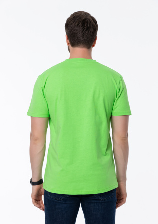 Ярко-зелёная футболка арт. 51 прямого кроя из 100% хлопка, 150 гр/м2, оптом | Мерч, униформа и текстиль для бизнеса  photo-6
