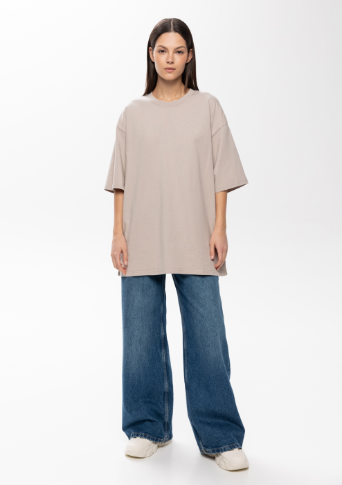 Футболка унисекс оверсайз STAN хлопок  260, 156, Песочно-бежевый (541) фото-3