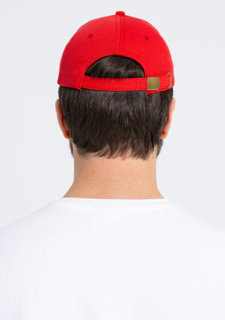 Красная бейсболка арт. 01, 5 клиньев из 100% хлопка, 330 гр/м2, оптом | Мерч, униформа и текстиль для бизнеса  photo-6