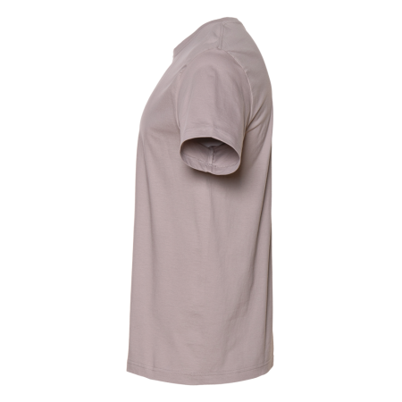 Светло-серая футболка арт. 02 прямого кроя из 100% хлопка, 160 гр/м2, оптом | Мерч, униформа и текстиль для бизнеса  photo-2