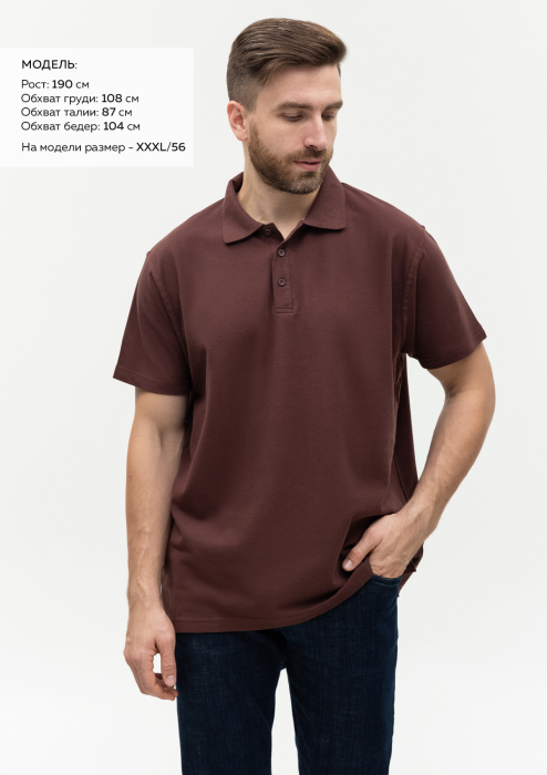 Рубашка поло унисекс STAN хлопок/полиэстер 185, 04, Т-шоколадный (107) | Мерч, униформа и текстиль для бизнеса фото-3