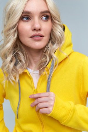 Женская желтая толстовка STAN арт. 17W, футер с начесом, 60% хлопок 40% полиэстер, 280 гр/м2 — оптом | Мерч, униформа и текстиль для бизнеса photo-4