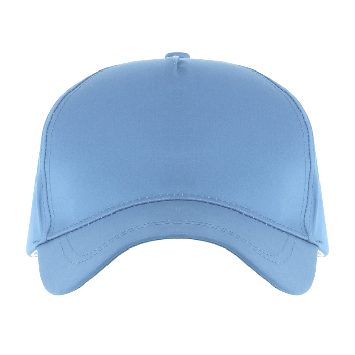 Голубая бейсболка 5 клиньев из 100% хлопка, 150 гр/м2, оптом | Мерч, униформа и текстиль для бизнеса  фото-2