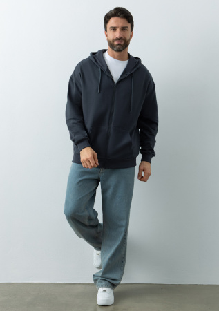 Графитовая толстовка с капюшоном на молнии STAN арт. 99, футер без начёса, 100% хлопок, 240 гр/м2 | Мерч, униформа и текстиль для бизнеса photo-6