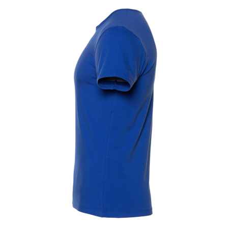 Синяя футболка арт. 37 облегающего силуэта, 92% хлопок, 8% эластан, 180 гр/м2, оптом | Мерч, униформа и текстиль для бизнеса  photo-2