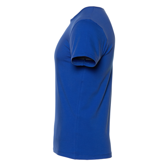 Синяя футболка арт. 37 облегающего силуэта, 92% хлопок, 8% эластан, 180 гр/м2, оптом | Мерч, униформа и текстиль для бизнеса  фото-2