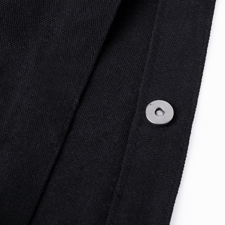 Сумка шопер с кнопкой полиэстер/хлопок 48*32*12, 340, 252, Чёрный (20) photo-1