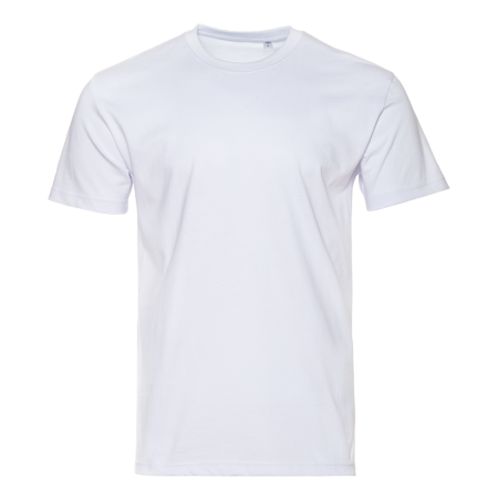 Белая футболка арт. 08U прямого кроя из 100% хлопка, 180 гр/м2, оптом | Мерч, униформа и текстиль для бизнеса  photo-0