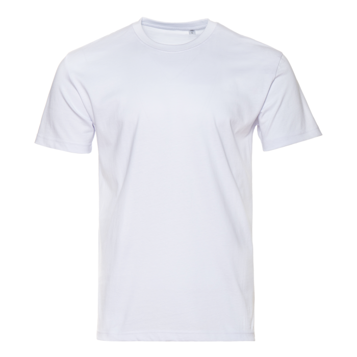 Белая футболка арт. 08U прямого кроя из 100% хлопка, 180 гр/м2, оптом | Мерч, униформа и текстиль для бизнеса  фото-0