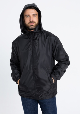 Черная однотонная утепленная ветровка арт. 60, 100% полиэстер, Dewspo 210T | Мерч, униформа и текстиль для бизнеса photo-6