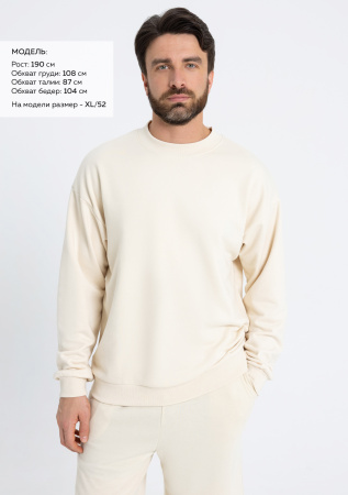 Свитшот унисекс STAN футер без начёса, 350, 96, Молочный (11) | Мерч, униформа и текстиль для бизнеса photo-5