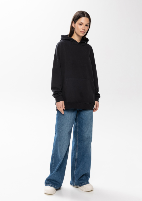 Худи унисекс STAN оверсайз футер без начёса 350, 66, Чёрный (20) | Мерч, униформа и текстиль для бизнеса фото-3