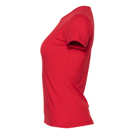 Женская красная футболка арт. 37W приталенного силуэта, 92% хлопок и 8% эластан, 180 гр/м2, оптом | Мерч, униформа и текстиль для бизнеса  photo-2