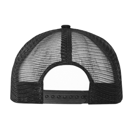 Черная бейсболка с прямым козырьком арт. 09, 5 клиньев из 100% хлопка, 330 гр/м2, оптом | Мерч, униформа и текстиль для бизнеса  photo-3