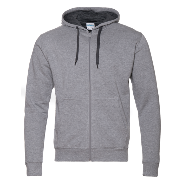 Толстовка  мужская STAN с капюшоном на молнии  футер с начёсом 280, 17,Серый меланж (50) | Мерч, униформа и текстиль для бизнеса фото-0