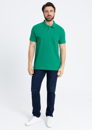 Зеленая рубашка поло арт. 04B из 100% хлопка, 185 гр/м2, оптом | Мерч, униформа и текстиль для бизнеса  photo-4