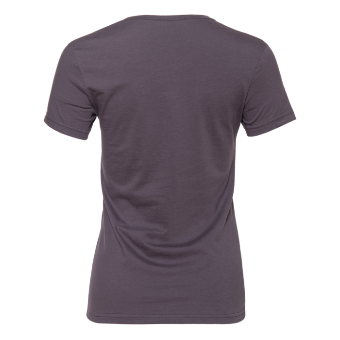 Женская темно-серая футболка арт. 02W приталенного силуэта из 100% хлопка, 150 гр/м2, оптом | Мерч, униформа и текстиль для бизнеса 
 фото-1