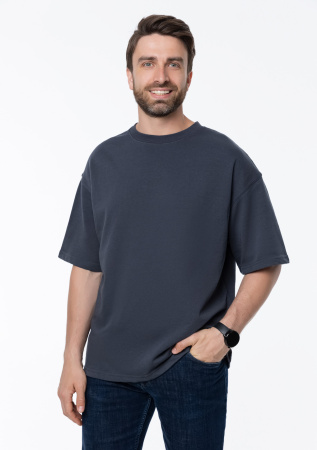 Графитовая футболка арт. 40 оверсайз кроя, состав 65% хлопок 35% полиэстер, 260 гр/м2, оптом| Мерч, униформа и текстиль для бизнеса photo-8