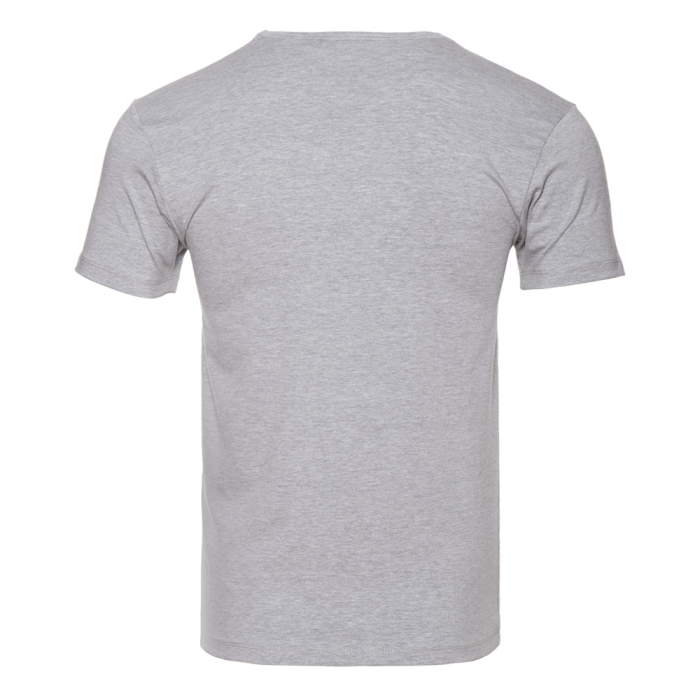 Серая футболка арт. 37 облегающего силуэта, 92% хлопок, 8% эластан, 180 гр/м2, оптом | Мерч, униформа и текстиль для бизнеса  фото-1