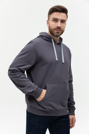 Худи унисекс STAN футер без начёса 260, 23, Темно-серый (100)  | Мерч, униформа и текстиль для бизнеса photo-9