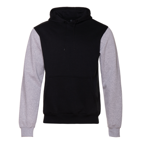 Черное/серое худи арт. 20, футер с начесом 60% хлопок, 40% полиэстер, 260 гр/м2 | Мерч, униформа и текстиль для бизнеса photo-0