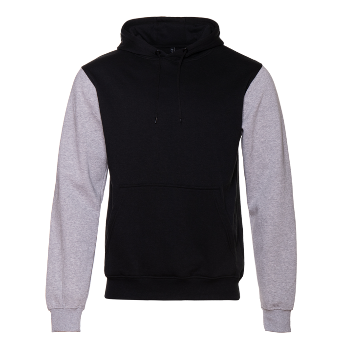 Черное/серое худи арт. 20, футер с начесом 60% хлопок, 40% полиэстер, 260 гр/м2 | Мерч, униформа и текстиль для бизнеса фото-0