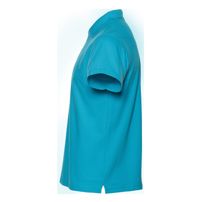 Бирюзовая рубашка поло арт. 04, 65% хлопок, 35% полиэстер, 185 гр/м2, оптом | Мерч, униформа и текстиль для бизнеса  фото-2