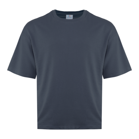 Графитовая футболка арт. 40 оверсайз кроя, состав 65% хлопок 35% полиэстер, 260 гр/м2, оптом| Мерч, униформа и текстиль для бизнеса photo-0