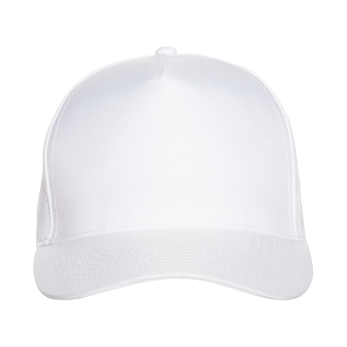 Белая бейсболка арт. 10P, 5 клиньев из 100% полиэстера, 150 гр/м2, оптом | Мерч, униформа и текстиль для бизнеса фото-3