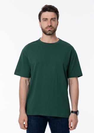 Тёмно-зелёная футболка арт. 02 прямого кроя из 100% хлопка, 160 гр/м2, оптом | Мерч, униформа и текстиль для бизнеса  photo-15