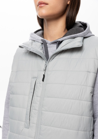 Светло-серый ультралёгкий жилет арт. 87, 100% нейлон, оптом | Мерч, униформа и текстиль для бизнеса photo-8