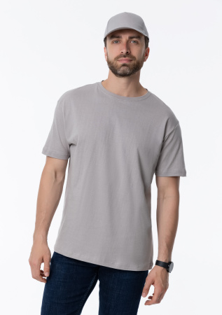 Светло-серая футболка арт. 02 прямого кроя из 100% хлопка, 160 гр/м2, оптом | Мерч, униформа и текстиль для бизнеса  photo-16