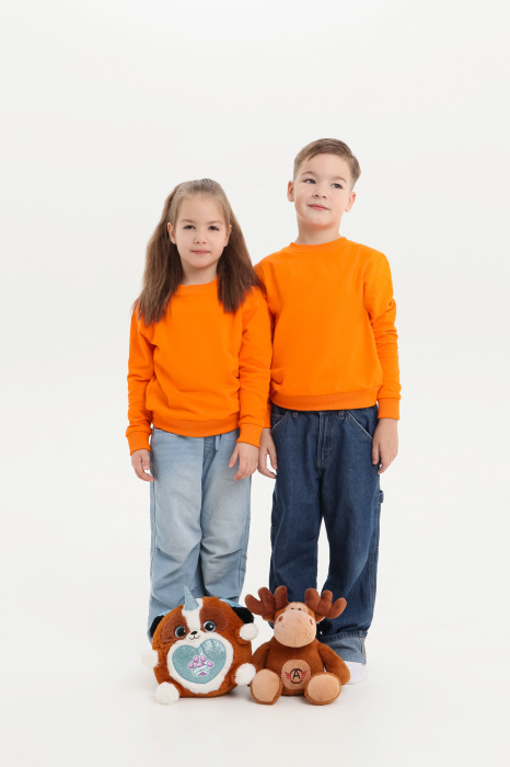 Свитшот детский STAN футер без начёса, 260, 63J, Оранжевый (28) | Мерч, униформа и текстиль для бизнеса фото-4